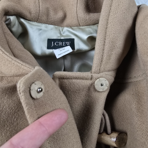 J.Crew Wool Blend toggle Duffle Pea Coat Medium Petite - Picture 8 of 16